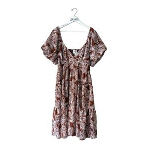 Her Destiny Ruffled Tiered Off The Shoulder Dress Size M